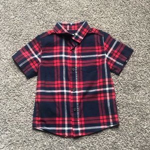 Boys Plaid Button Up Shirt